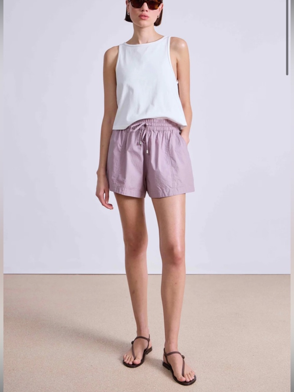 Apiece Apart Trail Short Organic Cotton Nirvana Lavender Purple Medium